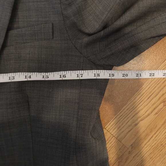 THEORY womens blazer jacket wool black white tweed 12 business office classic - Picture 9 of 10